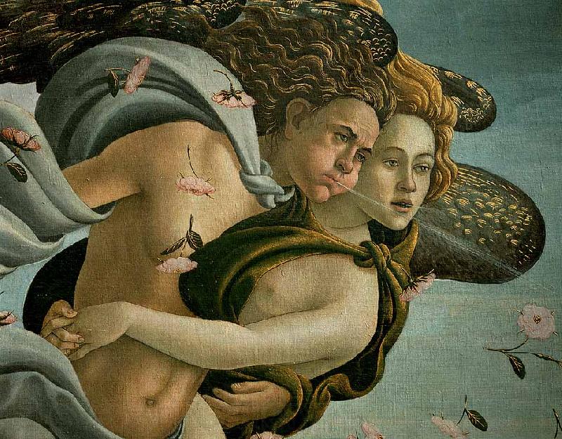 BOTTICELLI, Sandro The Birth of Venus (detail) dsfds Norge oil painting art